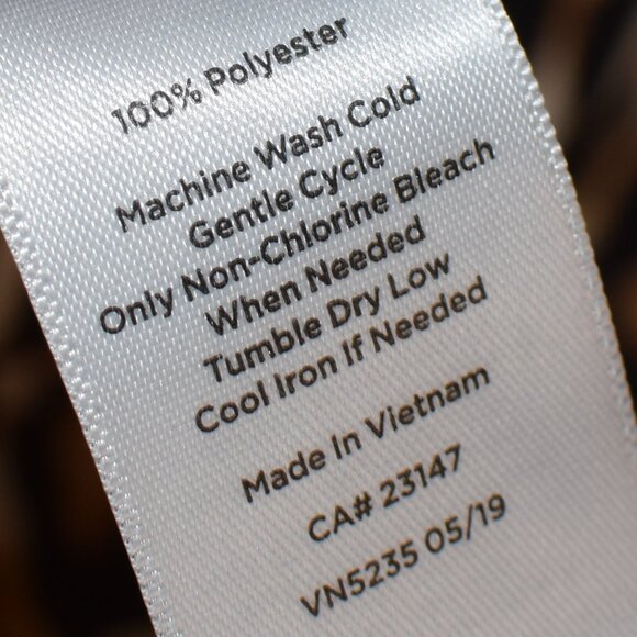 Talbots Leopard Print Ruched Short Sleeve Blouse Business Casual Career Classy M - Picture 8 of 8